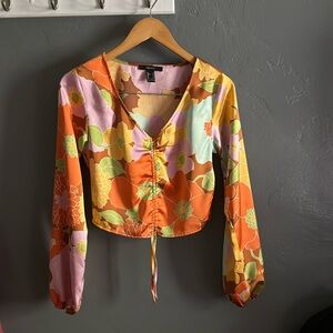 FLOWER POWER FOREVER21 Dress Shirt